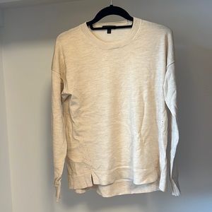 J Crew Sweater S Beige with small hole design down sides